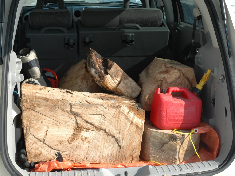 Hauling it home in the PT Cruiser